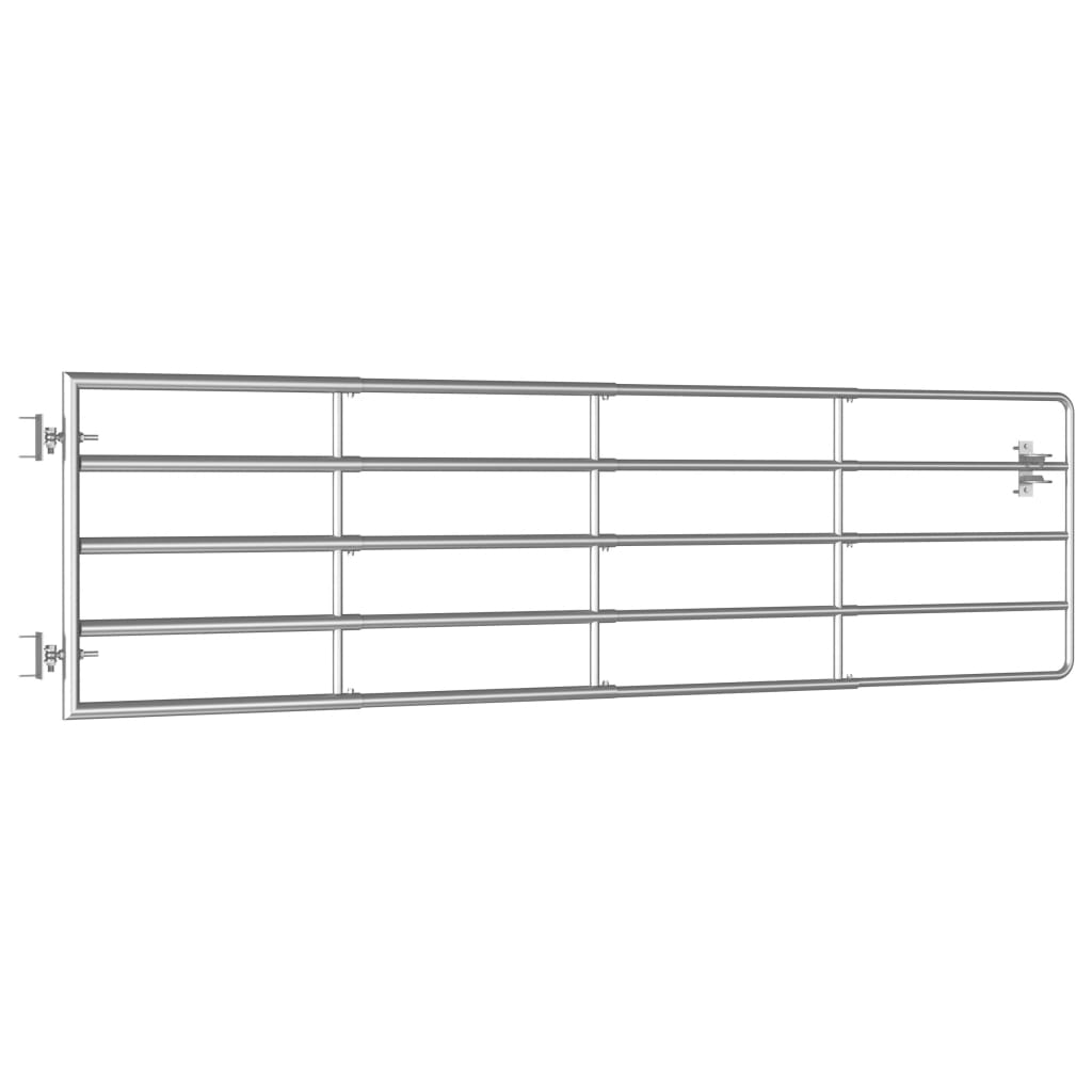 Vidaxl port with 5 rods (115-300) x90 cm steel silver colored