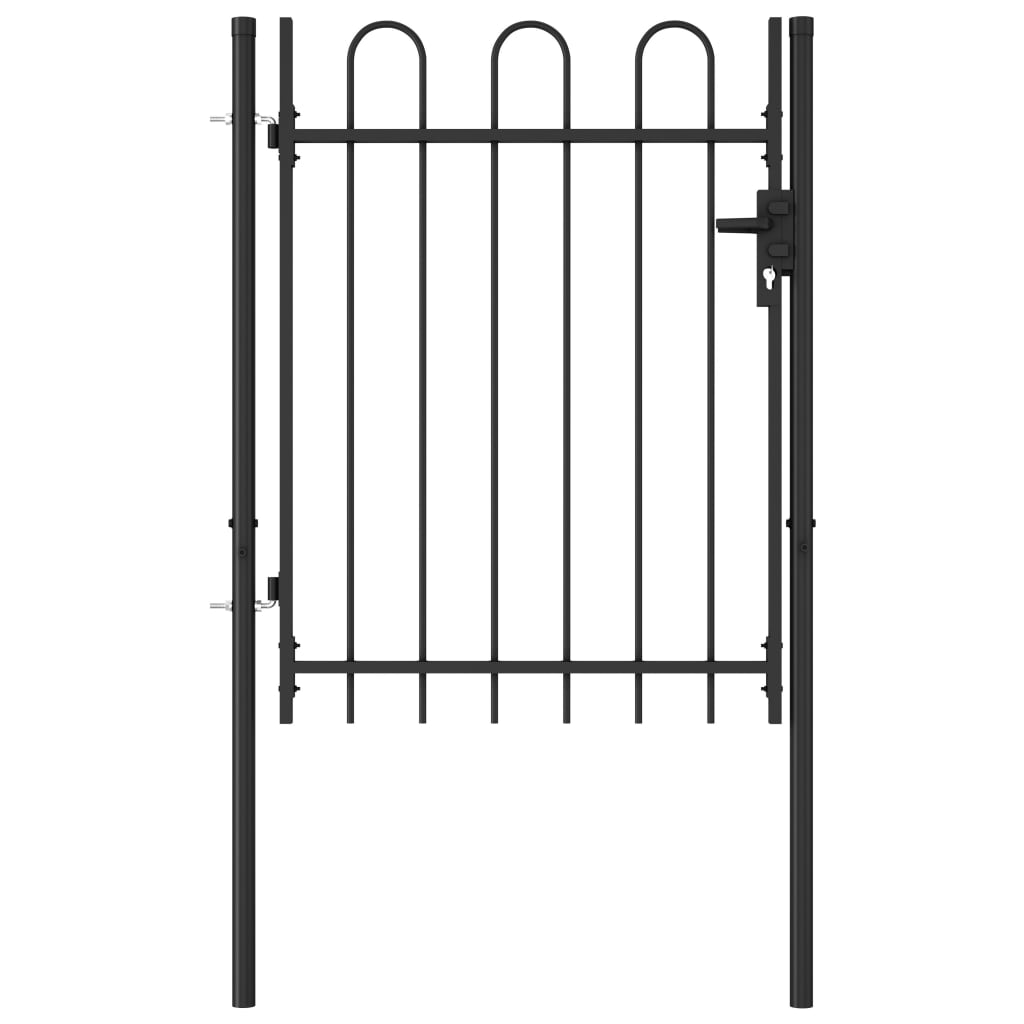 Porta Vidaxl con top piegata solo 1x1,2 m in acciaio nero