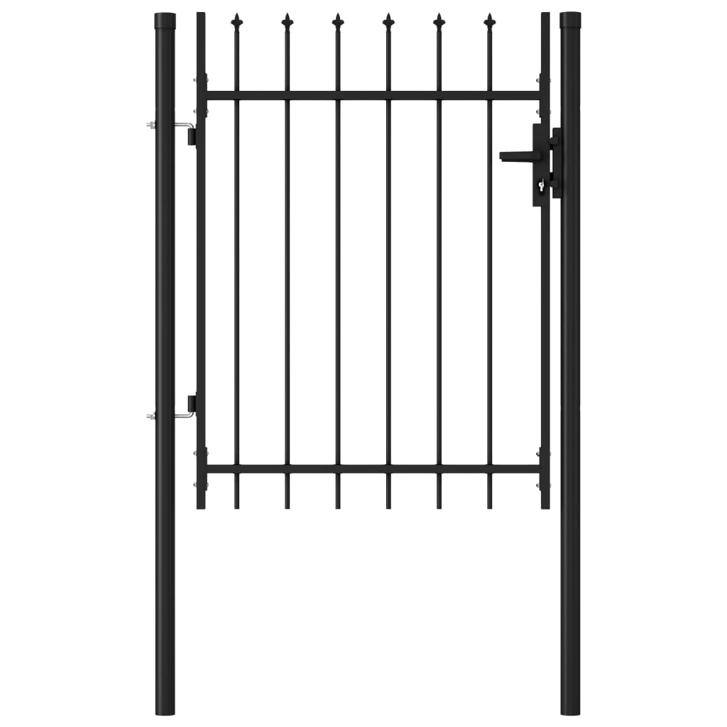 Porta Vidaxl con top appuntito solo 1x1,2 m in acciaio nero