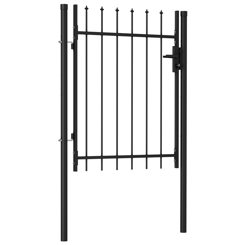 Vidaxl Port s špičatý vrchol pouze 1x1,2 m Steel Black