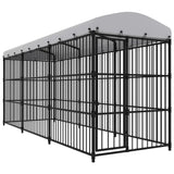 VidaXL Hondenkennel voor buiten met dak 450x150x210 cm