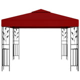 VidaXL Tonnelle 3x3 m rouge vin