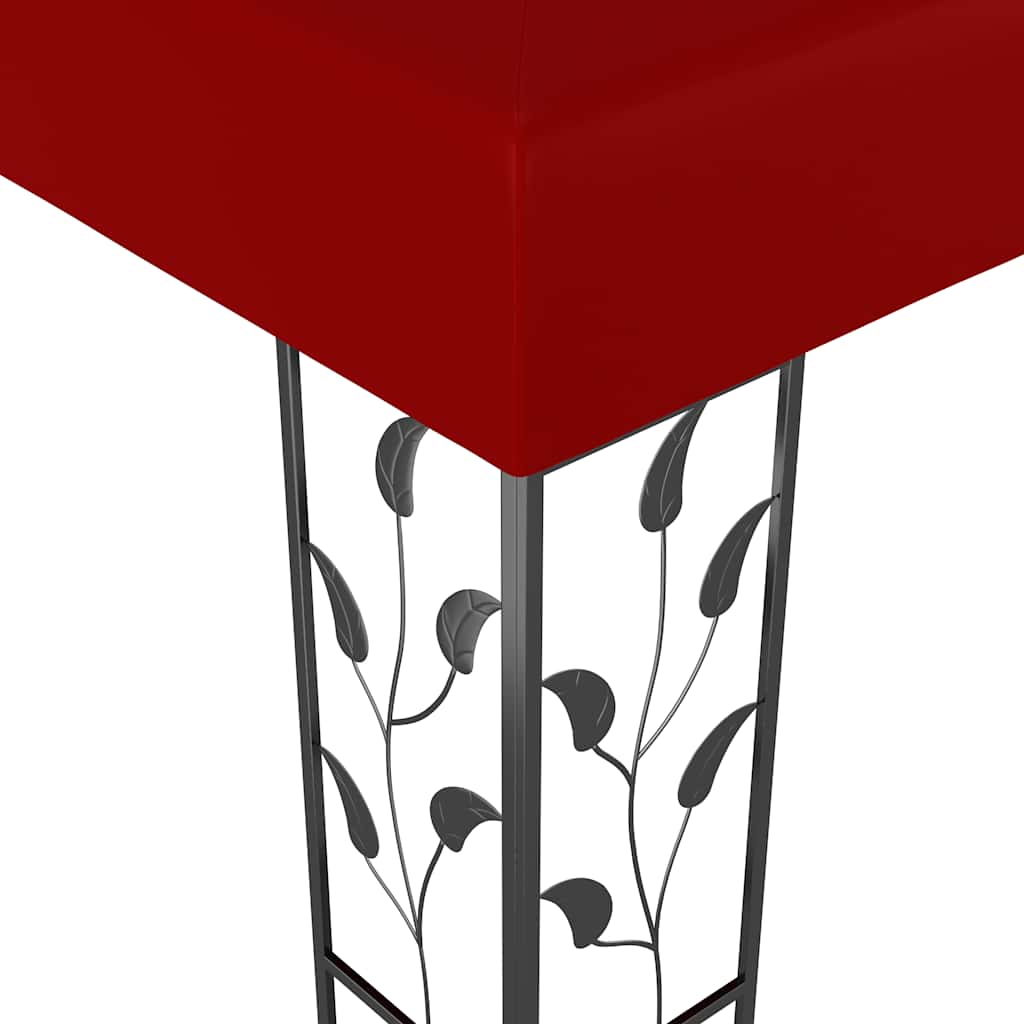 VidaXL Tonnelle 3x3 m rouge vin