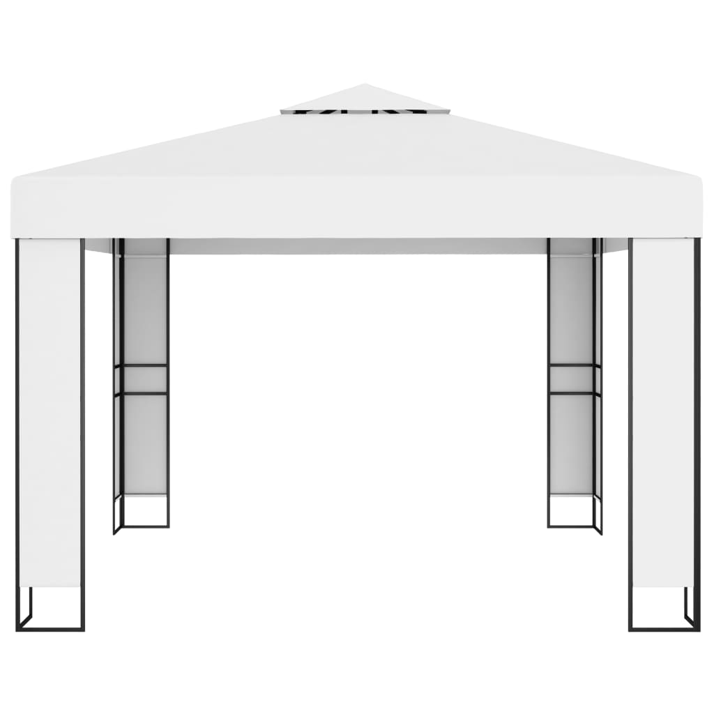 Vidaxl Arbor con doppio tetto 3x3 m bianco