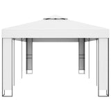 Vidaxl arbor with double roof 3x6 m white