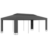 Vidaxl arbor with double roof 3x6 m anthracite