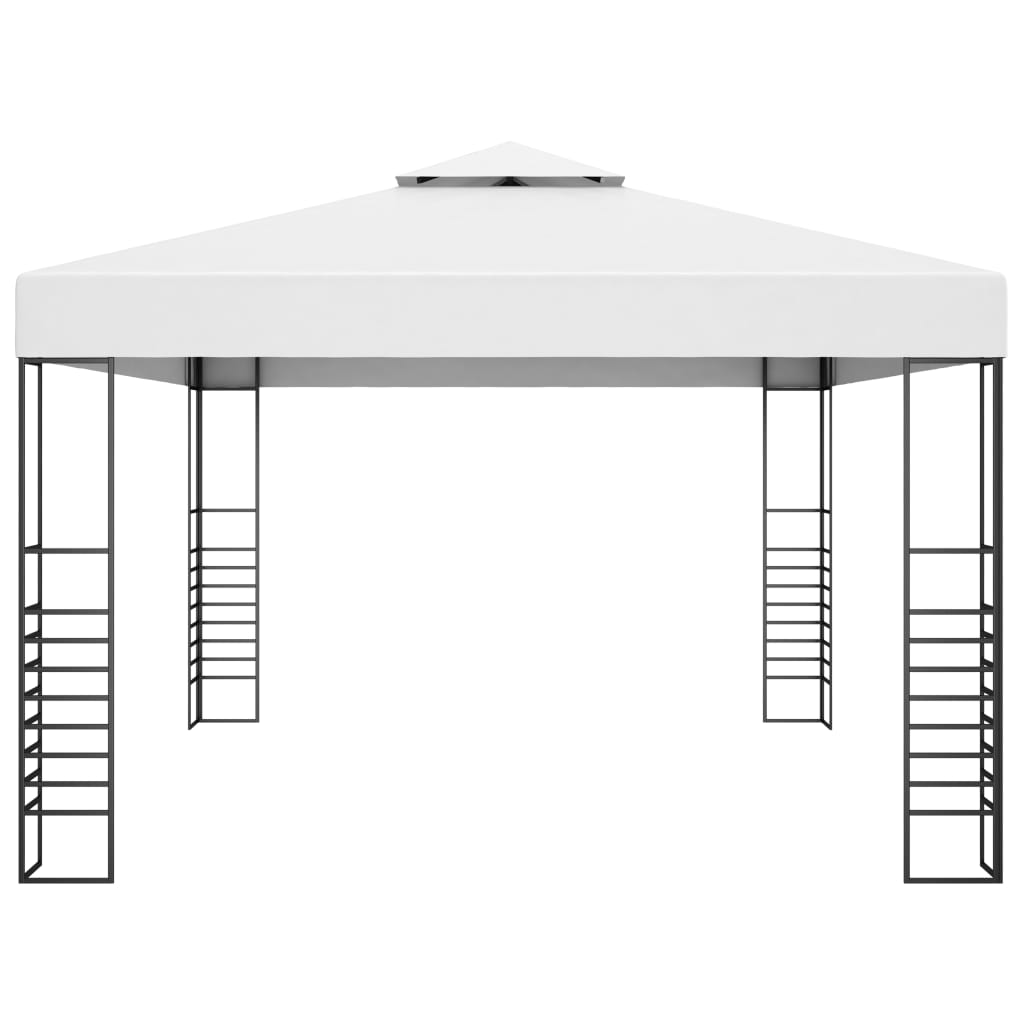 Vidaxl Garden Practor 4x3x2.7 M Powder -Coated Steel White