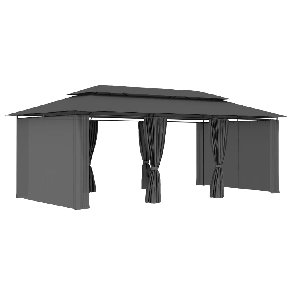 Vidaxl Arbor con tende 600x298x270 cm Antracite