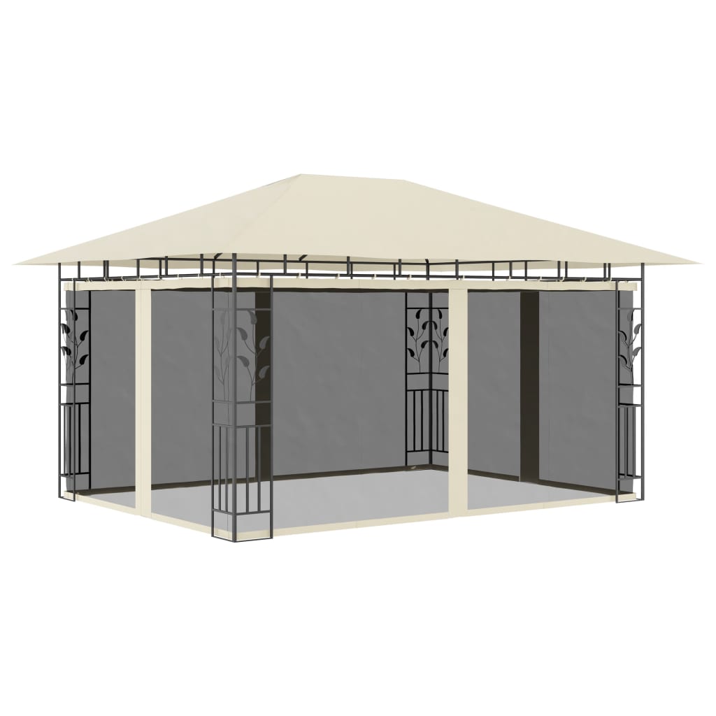 Vidaxl Arbor med myggenet 180 g m² 4x3x2,73 m fløde