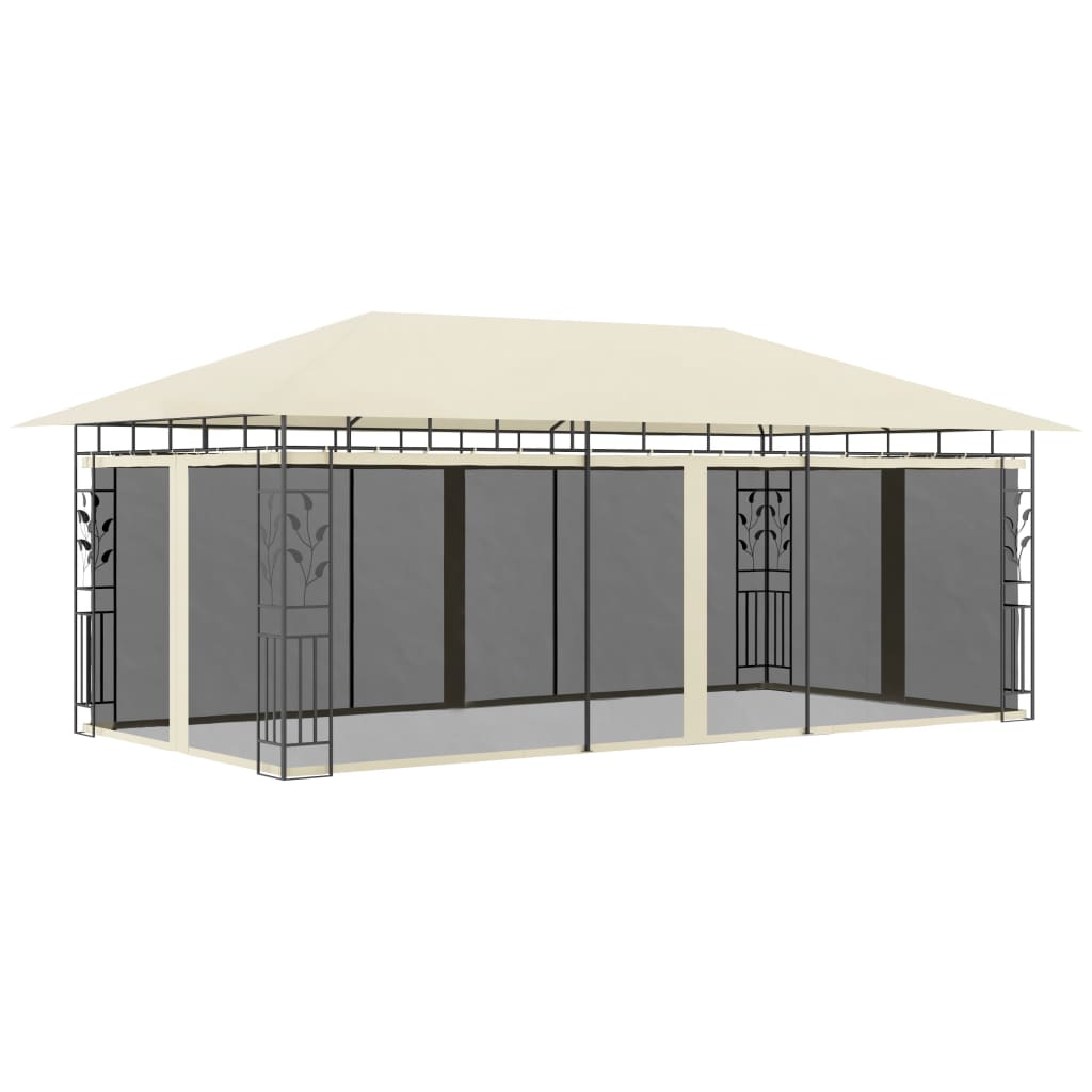 Vidaxl -Arbor mit Mückennetz 6x3x2,73 M Creme