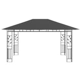 Vidaxl Arbor s komarjem neto 180 g m² 4x3x2,73 m antracit