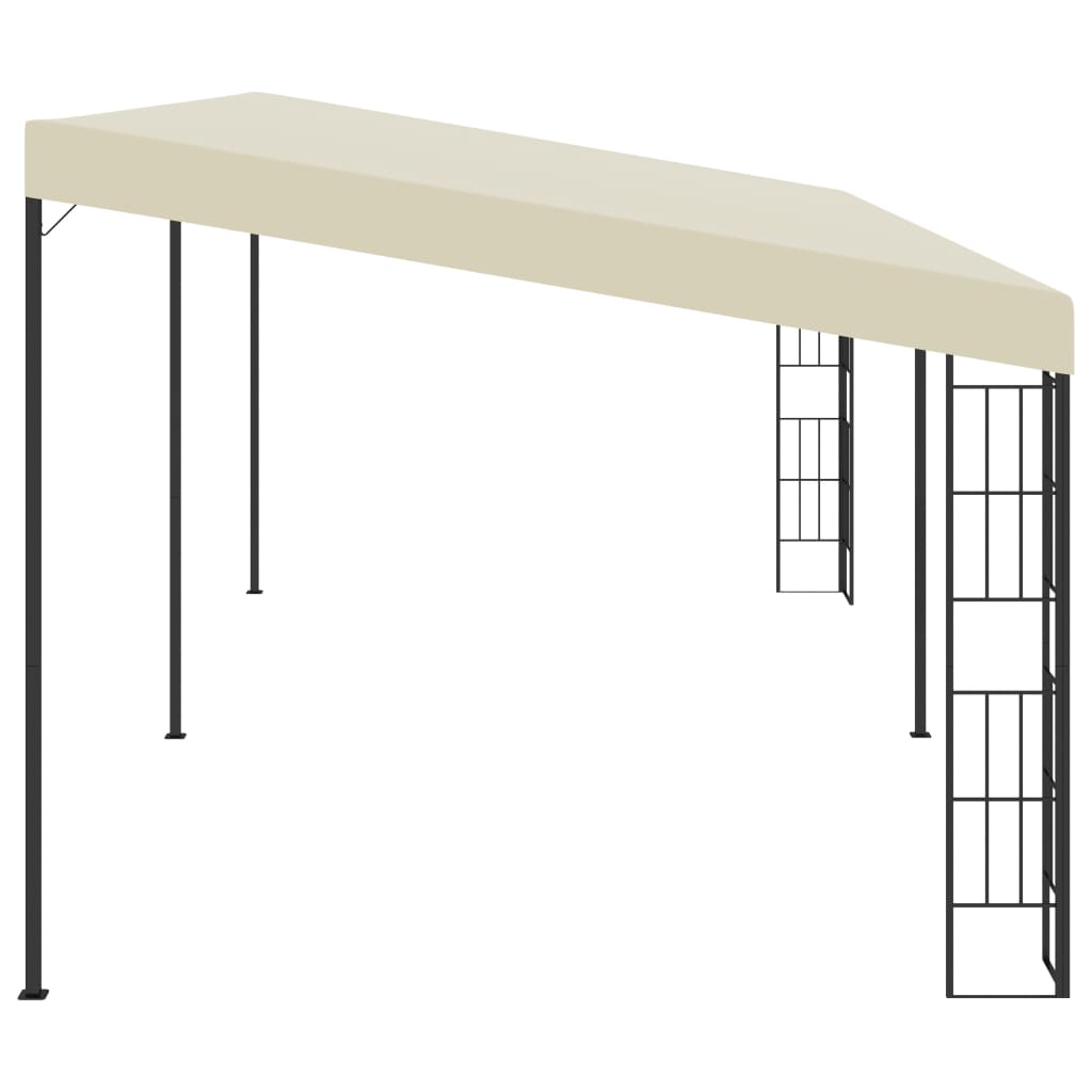 VidaXL Wandprieel 3x6 m stof crèmekleurig