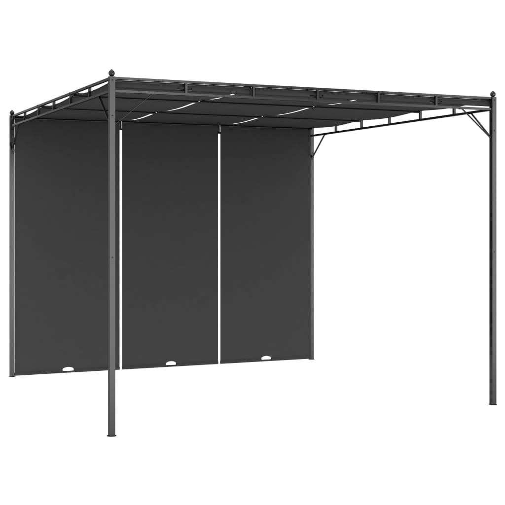 Vidaxl Garden Practor with side curtain 3x3x2.25 m anthracite