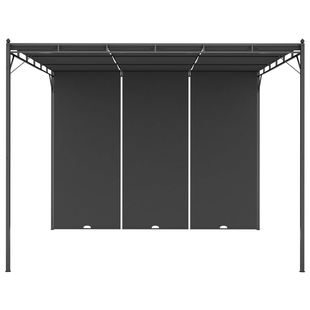 Vidaxl Garden Practor with Side Curtain 3x3x2.25 M Anthracite