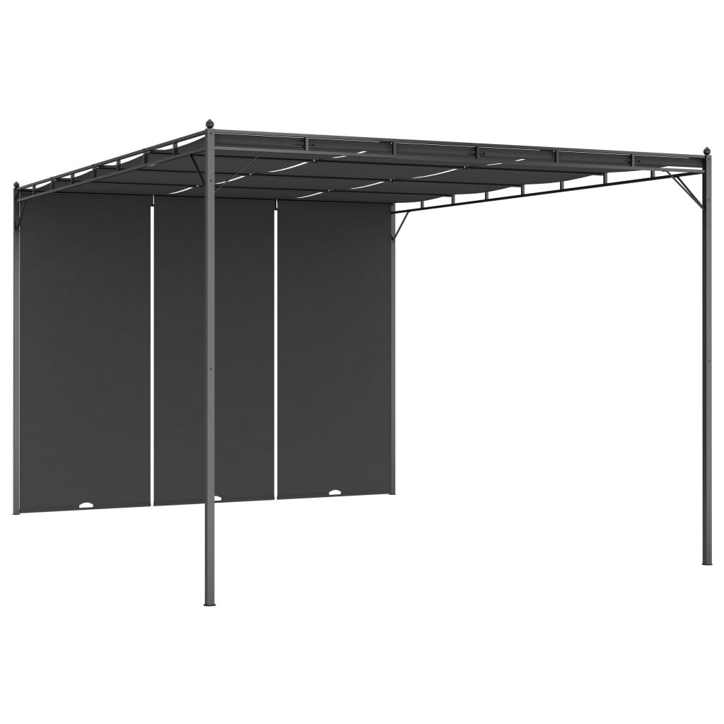 Vidaxl Garden Practice avec rideau latéral 4x3x2.25 M anthracite