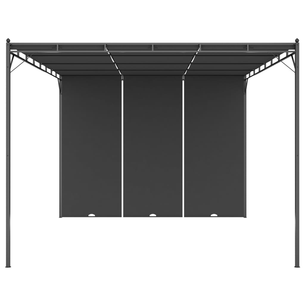 Vidaxl Garden Practice avec rideau latéral 4x3x2.25 M anthracite