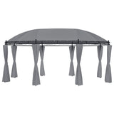 Vidaxl Arbor med gardiner 520x349x255 cm Anthracite -färgad