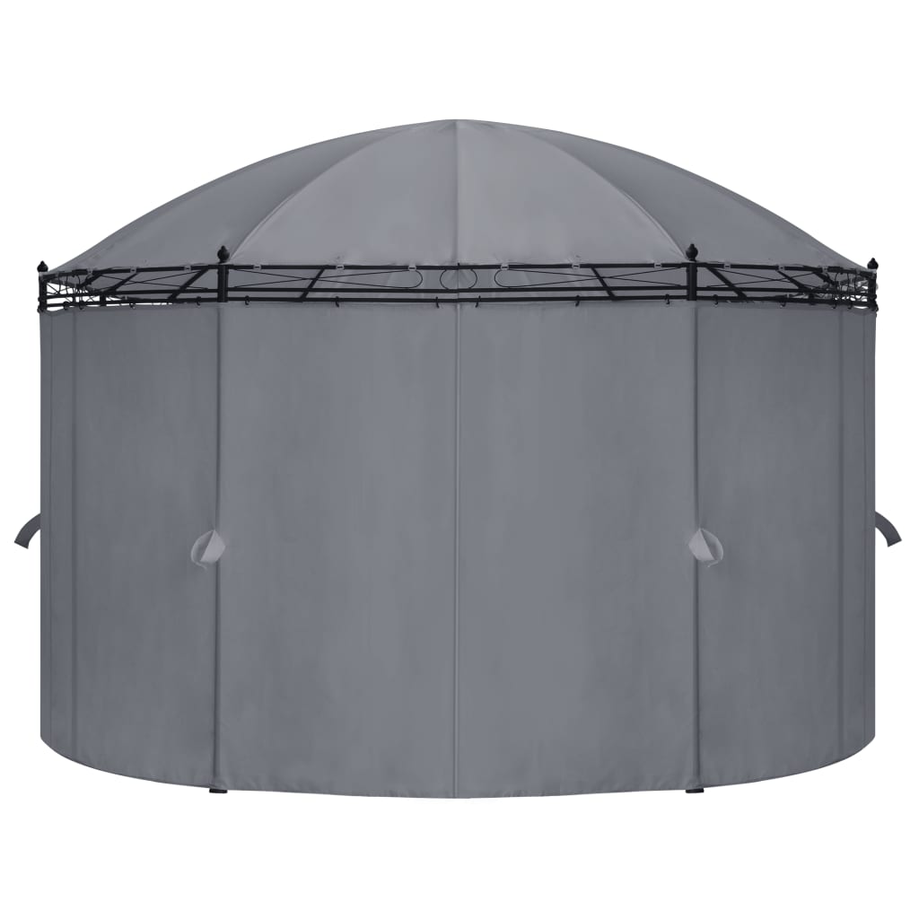 Vidaxl Arbor med gardiner 520x349x255 cm Anthracite -farget