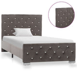Vidaxl bedframe fluweel grijs 90x200 cm