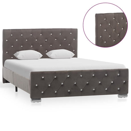 Vidaxl bedframe stof grijs 120x200 cm