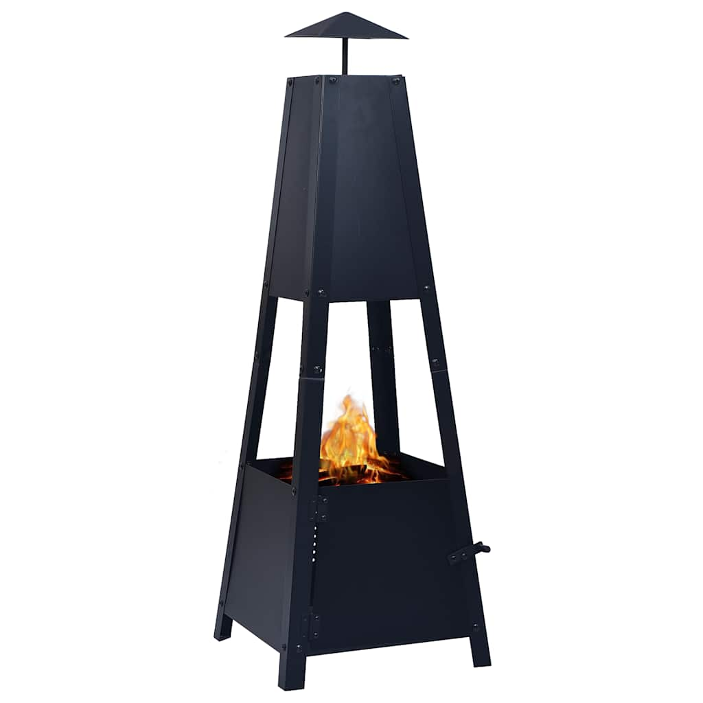 Vidaxl fireplace 35x35x99 cm steel black