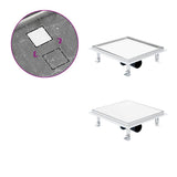Vidaxl Doudeur de douche avec couvercles 2 en 1 28x28 cm en acier inoxydable
