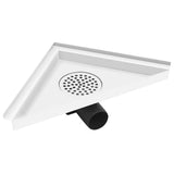 Vidaxl shower drain with 2-in-1 lid 25x25 cm stainless steel