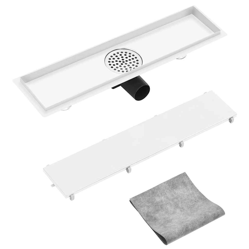 Vidaxl shower drain with 2-in-1 lid 53x14 cm stainless steel