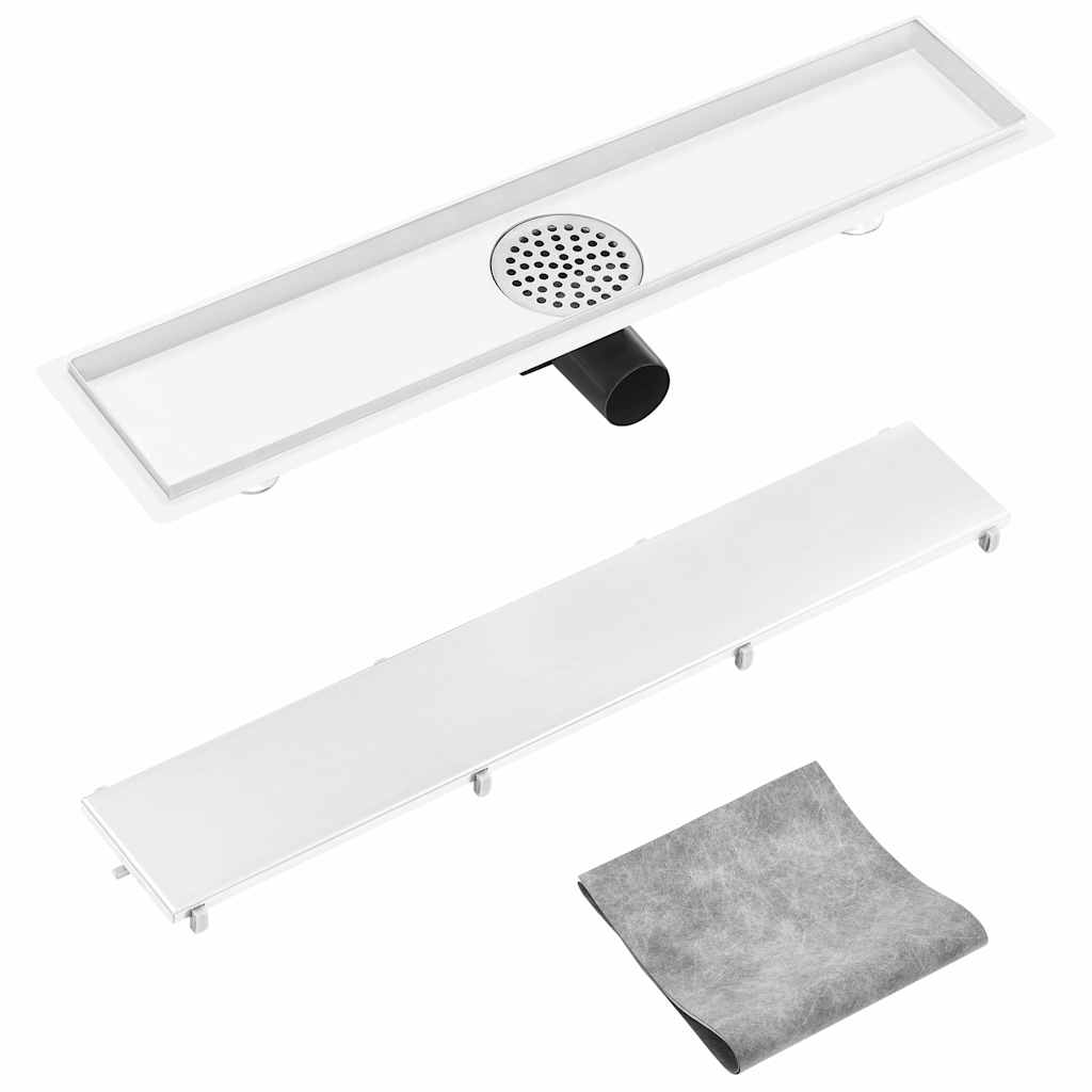 Vidaxl Doudeur de douche avec couvercle 23x14 cm en acier inoxydable