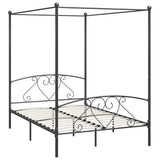 Vidaxl hemelbedframe metaal grijs 160x200 cm