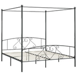 Vidaxl hemelbedframe metaal grijs 180x200 cm