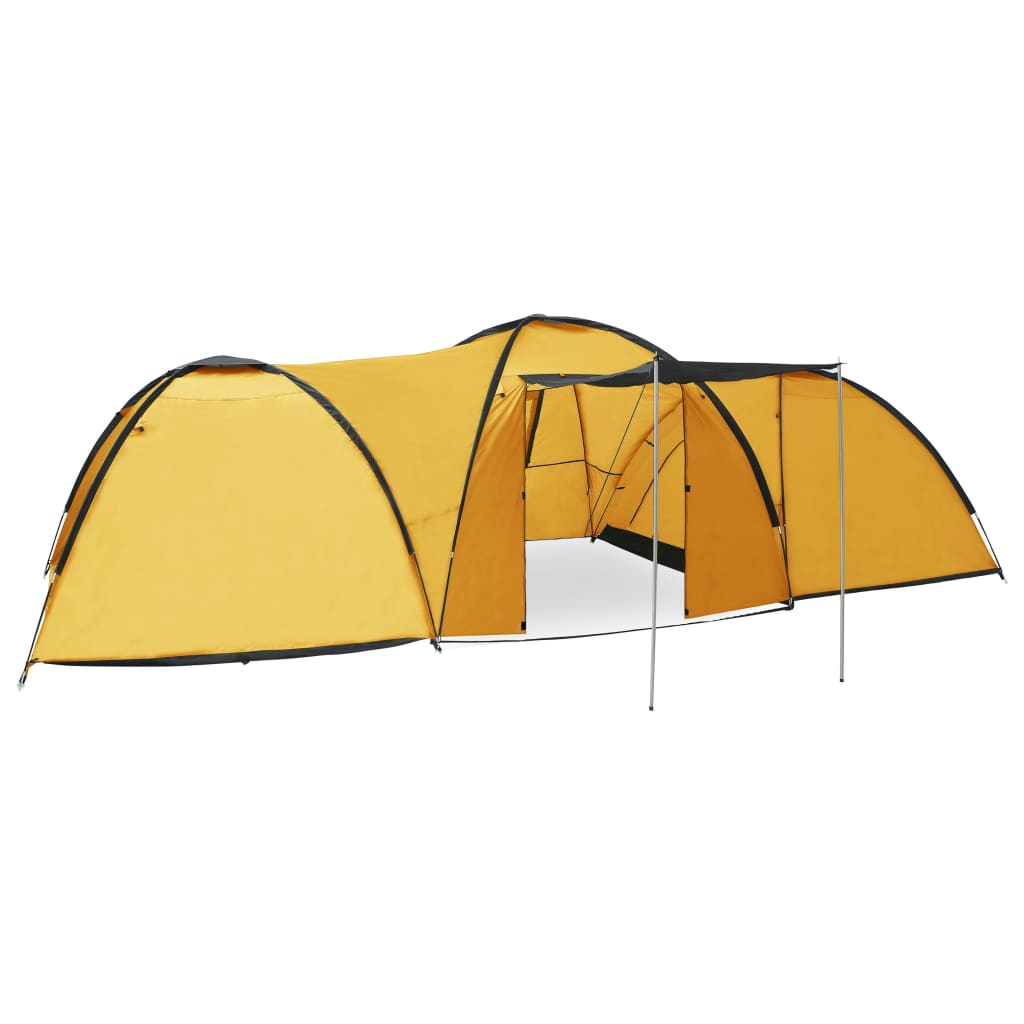 Vidaxl iglotent 8 personne 650x240x190 cm jaune