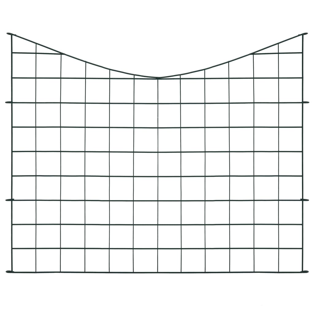 Vidaxl schuttingset hol gebogen 77,5x64 cm groen