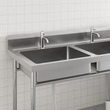 Évier Vidaxl Double acier inoxydable