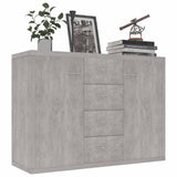 Vidaxl dressoir 88x30x65 cm bewerkt hout betongrijs