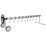 Vidaxl zwembadhoesroller met roestvrijstalen frame