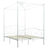 Vidaxl hemelbedframe metaal wit 140x200 cm