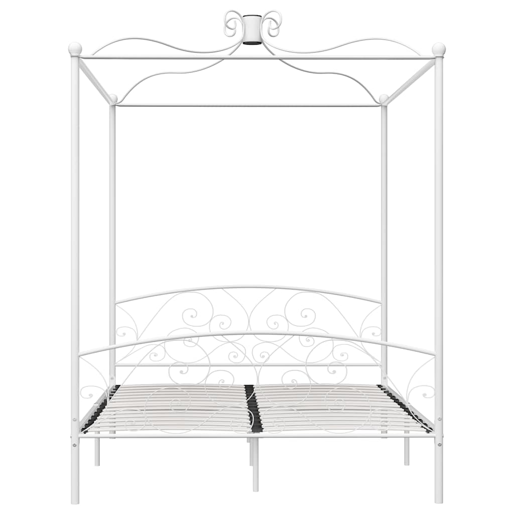 Vidaxl hemelbedframe metaal wit 160x200 cm