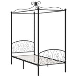 Vidaxl hemelbedframe metaal zwart 100x200 cm