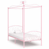 Vidaxl hemelbedframe metaal roze 90x200 cm