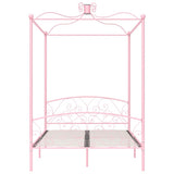 Vidaxl hemelbedframe metaal roze 140x200 cm