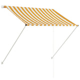 Vidaxl luifel extensible 100x150 cm jaune et blanc