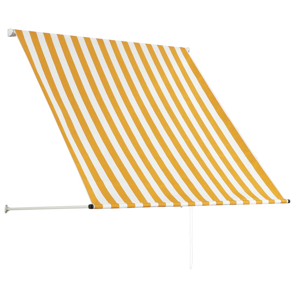 Vidaxl Luifel Extendable 100x150 cm yellow and white