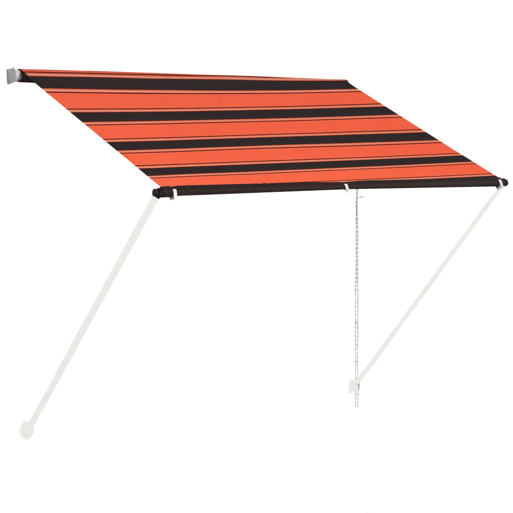 Vidaxl Luifel extensible 100x150 cm orange et brun