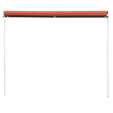 Vidaxl luifel extensible 250x150 cm orange et marron