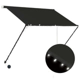 Vidaxl luifel extensible avec LED 150x150 cm anthracite