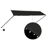 Vidaxl luifel extensible avec LED 350x150 cm anthracite