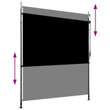 Vidaxl Rouleau aveugle pour l'extérieur de 200x270 cm anthracite