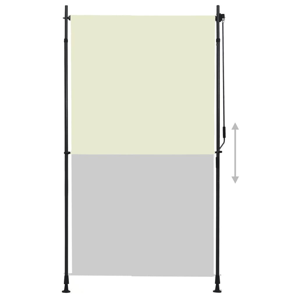 Vidaxl Roller Blind för utanför 120x270 cm kräm