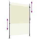 Vidaxl Rouleau à l'aveugle pour la crème à l'extérieur de 150x270 cm